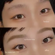ෆアイブロウwax&高品質フラットラッシュ120本♡