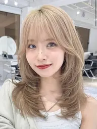 🌟25日(金)講習モデル ミディアムレイヤー （※東京美容室の代表の方がカットします。）撮影、掲載が可能な方のみ