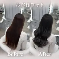 【🖤リピート率No.1🖤】僕だけのオリジナル配合で作る透明感黒髪✨カット✂︎+ブリーチなしWカラー+集中補修tr🫧