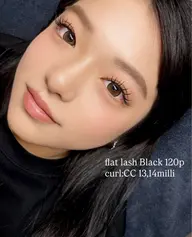 【オフ込み】一重、奥二重さんもぱっちり！フラットラッシュ120本+コーティング付き7,150円→5,500円
