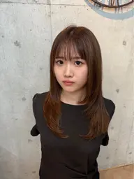 【U25】 ミディアムセミロングレイヤーカット➕髪質改善カラー(詳細欄をお読みください!)