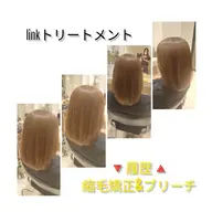 ブリーチ毛&縮毛矯正で傷んだ髪の毛！切れ毛防止オーダーメードトリートメントlink