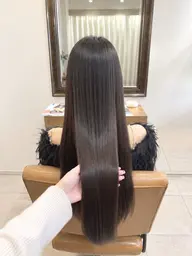 自然な艶髪ストレート⟡.·縮毛矯正