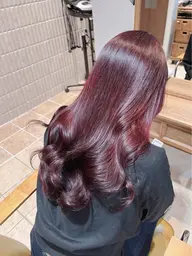 U25限定ヘアカラー(ブリーチ無し)胸上までロング料込(胸下以上+1100円ロング料)+1ケアTR🎀再来¥5000