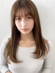 ❤️お手入れ簡単❤️低ダメージ縮毛矯正+魔法の小顔カット+濃密うるうるトリートメント《ロング料金無し》
