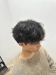 メンズカット+シャドウパーマ