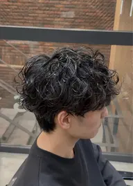 メンズカット➕波巻きスパイラルパーマ➕シャンプー➕スタイリング
