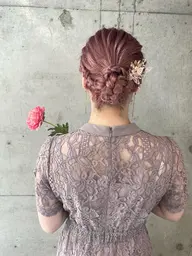 【人気No.1】💐ヘアアレンジ 結婚式参列やお出かけ前等に30分(目安時間) 金箔は+500円で付けられます✨