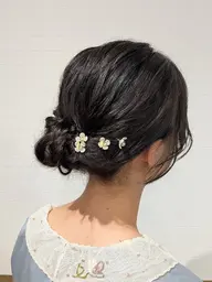 【七五三/結婚式】ヘアアレンジ🎀ゆるふわ まとめ髪