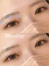 ＆healthy(まつ毛パーマ＋まつげエクステ )バインド80束