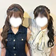 ♡双子参戦♡ペアヘアセット🩷