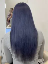 🫧透明感韓国カラー♡くすみラベンダーブリーチありダブルカラー💜 ´-