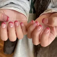 オフ込み【パラジェル変更〇 HAND】 フレンチor カラグラ (クリアベース)¥7000→¥6000