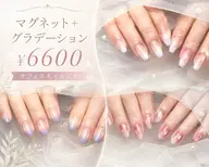 ≪オフィスネイルおすすめ≫マグネット×グラデーションネイル¥6600