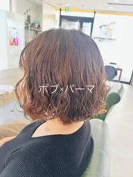 ｛ボブやショートヘアに🌟｝カット＋パーマ＋トリートメント🌀🩵