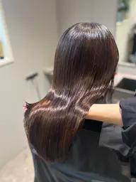 【誰でも使える💎】🌙前髪&顔周りカット+酸性ストレート+超音波シルクトリートメント🌙