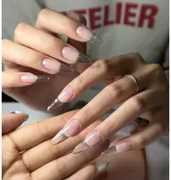 オフ＋ハードジェルで自爪を補強します💅🏻クリア仕上げ（カラーなし）✨自爪を伸ばしたい方におすすめです