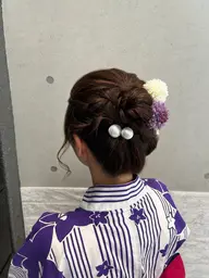 🎐浴衣着付け(持ち込み)👘 +ヘアセット 🩵
