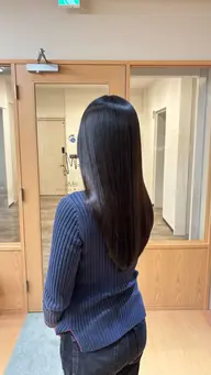 カラー+髪質改善オイルストレート+スパシャン