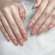 ★❤️ガラスorミラーorカラーフレンチ 🎀(ベース色付き) ソフトジェルオフ無料★