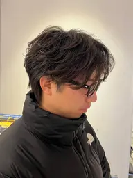 【大人の余裕】メンズカット+毛流れパーマ¥8800