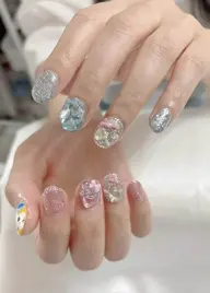 【30 日以内オフ無料】ハンド◇持ち込みデザイン90分＊アート4～ 6本　¥8300