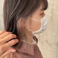 【職場・バイトOK🐈】🎀推しカラー🧡イヤリング・ポイントカラー(ケアブリーチ)《割引チケット付き🎫》
