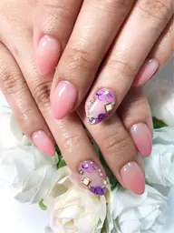 長さだし+シンプルネイル(オフ無し