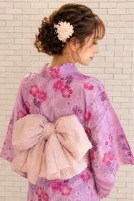 浴衣レンタルパック【浴衣+帯+下駄+ヘアセット+着付け】クリーニング込み8500円※浴衣は数に限りがございます。補足必読