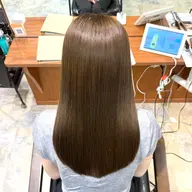 カット+カラー+クオライン縮毛矯正+髪質改善1stepトリートメント