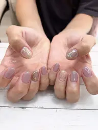 【オフ込、ドライケア込】シンプルネイル
