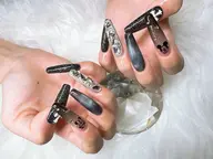 長さだし10本Lサイズジェルチップ➕持ち込みデザインパーツつけ放題