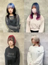 【🍀ご新規様限定🍀】ウルフカット+ケアブリーチダブルカラー+デザインカラー+トリートメント