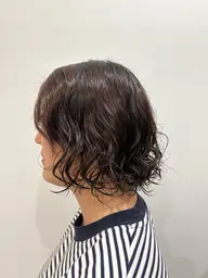 【土日限定】女性限定似合わせパーマモデル(肩より上)