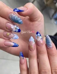 🉐3D花デザイン(2本)✌️10本長さだし10本🌸手作りデザイン