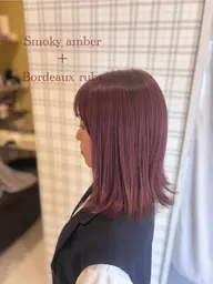 【アイロン仕上げで効果UP⤴︎】髪質補正トリートメントカラー(ロング料金別途)+カット✂︎