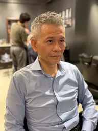 💇‍♂️米軍スタイル💇/広尾駅/南麻布/スキンフェードカット/海外ヘア/イケオジヘア/サイドパート/刈り上げ/