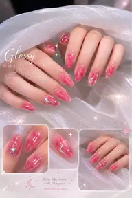 自爪ネイル簡単アート2本4300円、アート３本からプラスになります、自爪5mm以上なら➕５００円、.