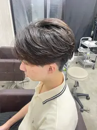 メンズセンターパート