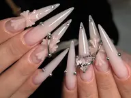 🉐【9月限定★】🉐長さだし10本＋選べるベース💅🌸＋パーツつけ放題 ✨¥11200
