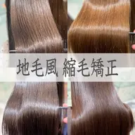 🌺髪質改善🌺似合わせカット🔵+美髪縮毛矯正🟣+透明感カラー🟠+内部補強保湿トリートメント×超音波アイロン🟡