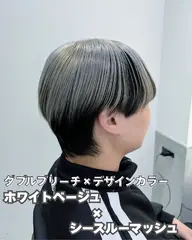 【メンズ限定✨️ダブルカラー】ダブルカラー(ブリーチ+オンカラー)⚡+トリートメント メンズ🆗👦