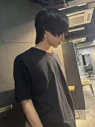 メンズウルフカット