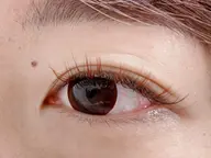 🧸ブラウンエクステ100本/負担の少ない人気のフラットラッシュ(オフ無料)