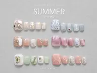 【オフ無し】フット🦶🍃6種類から選べる！トレンドデザイン🍃【川越/パラジェル】