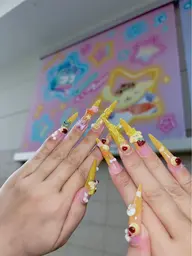 オフなし🍒【スーパーロングの方限定❤️🔥】L~XLチップ持ち込みデザイン🐅✨️ギャル、個性派、ワンホン、キラキラ
