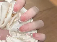 研修チーク+マグネットネイルフレンチ