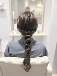 🎀 ヘアセット (編みおろしスタイル)
