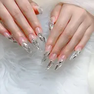 🔥おすすめ🔥💜《チップの長さだし》ロングチップMAX◎ラメグラ✖️ストーンつけ放題
