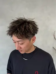カット+ツイストスパイラルパーマ